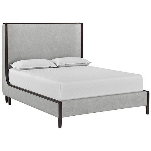 Sunpan Colette Bed Queen Brown Belfast Heather Gray